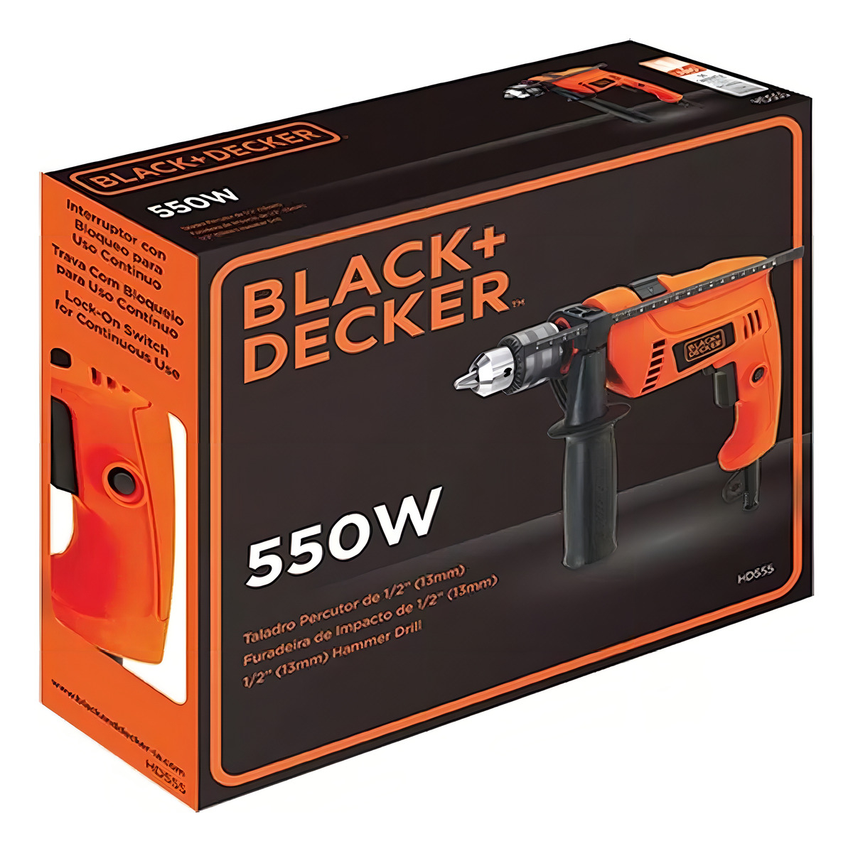 Taladro De Impacto Black Decker Mandril 1/2 Hd555 550 W - Imagen 3