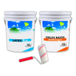 18l Pintura Interior + 18l Cielos Rasos Passol + Rodillo