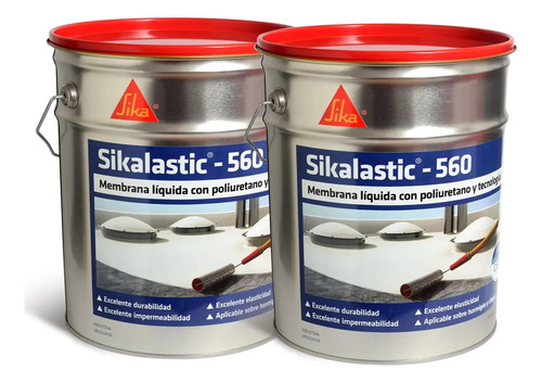 Sikalastic 560 Membrana Líquida Sika Con Poliuretano 20+20k - Imagen 15