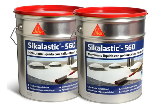 Sikalastic 560 Membrana Líquida Sika Con Poliuretano 20+20k - Imagen 8