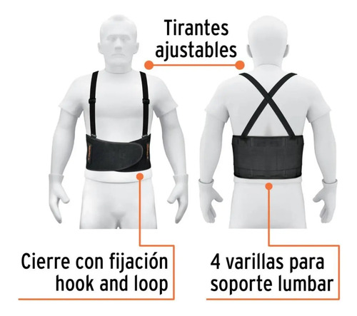 Faja Lumbar Truper Antilumbago Con Tiradores Mundocolor - Imagen 2