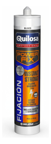 Adhesivo Sellador Inmediato Power Fix Quilosa Pomo 430g Mc - Imagen 3