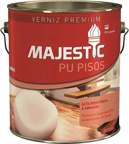 Barniz De Madera Super Premium Majestic Pu Pisos 3,6 L