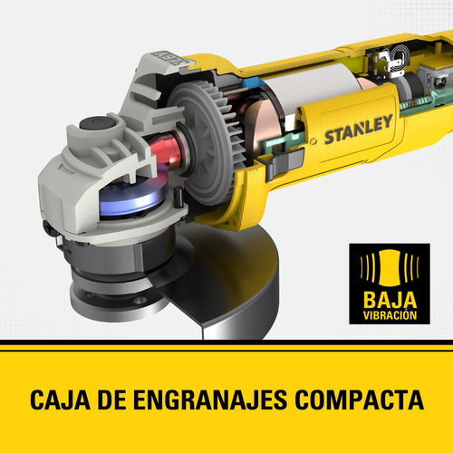 Amoladora Angular Stanley 115mm 620w 12.000rpm Color Amarill - Imagen 3
