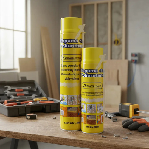 Espuma De Poliuretano Expansible Pennsylvania 750ml + 750ml - Imagen 2
