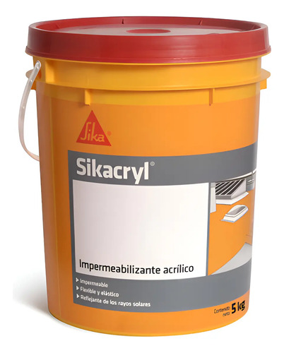 Sika Impermeabilizante Acrílico 5 Kgs Color Blanco