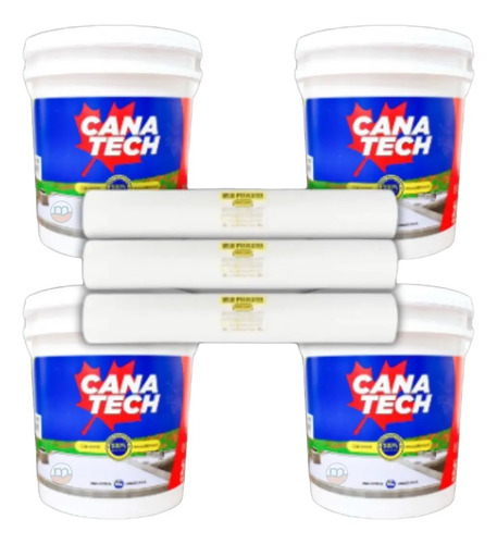 Impermeabilizante Canatech 4x20kg + Malla Velo Poliester - Imagen 2