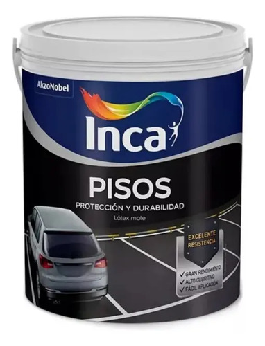 Pintura Látex Inca Para Pisos Interior Exterior 4l Mate Grafito
