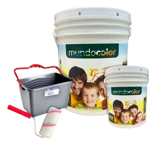 Combo Latex Exterior Premium De La Casa + Balde + Rodillo