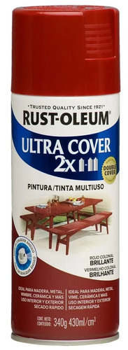 Pintura Spray Aerosol Rust-oleum Rojo Colonial Brillan 430ml