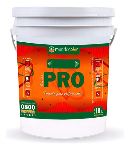Pintura Para Cielos Rasos Antihongos Mundo Pro 18lts Blanco