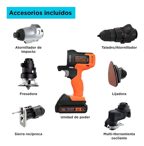 Taladro Atornillador Inalámbrico De 10mm Black+decker Mtx20k - Imagen 6