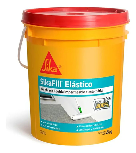 Membrana Líquida Sikafill Elástico 4 Kg Color Gris - Imagen 9