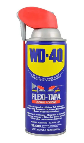 Aceite Lubricante Wd-40 9oz 220g Flexi Tapa Usa Mundo Color