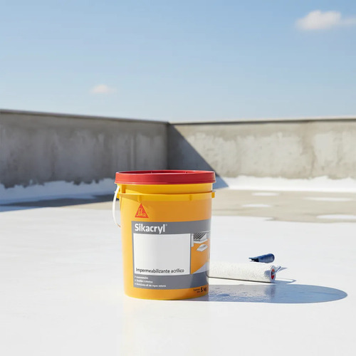 Sika Impermeabilizante Acrílico 5 Kgs Color Blanco - Imagen 3