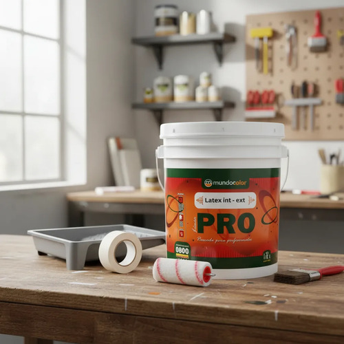 Combo Pintura Latex Int Ext Mundocolor Pro + Accesorrios - Imagen 2