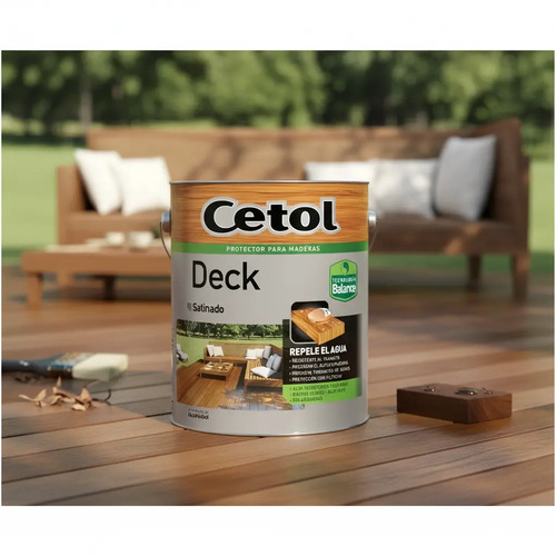 Cetol Deck Satinado Balance Protector Maderas 4 L Color Natu - Imagen 3