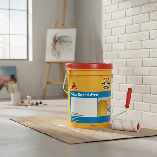 Pintura Lavable Antihongos Superlatex Sika 20l + Regalo - Imagen 2