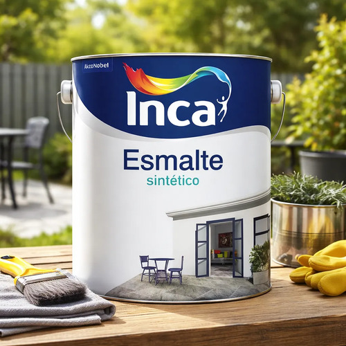 Pintura Esmalte Para Maderas Metales Inca 4 Litros- Grafito - Imagen 2