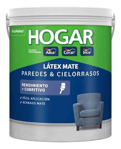 Látex Interior Blanco Inca Paredes Cielorrasos 18l