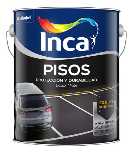 Pintura Pisos Inca 20l Negro Mate Resistente Intemperie Inte